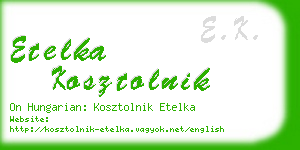 etelka kosztolnik business card